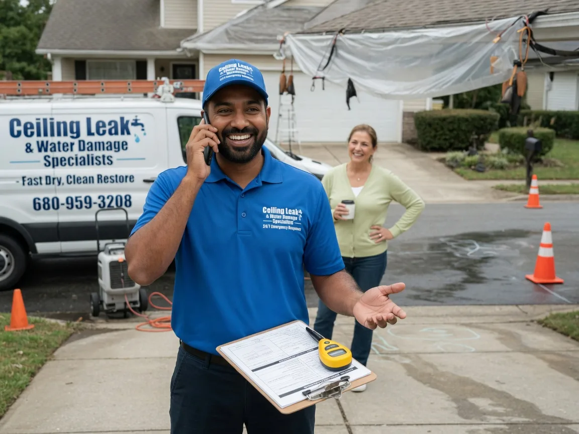 Ceiling Leak Cleanup Briggs, TX FAQs